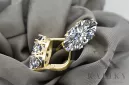  Vintage style Zircon 14K Yellow gold vec021y